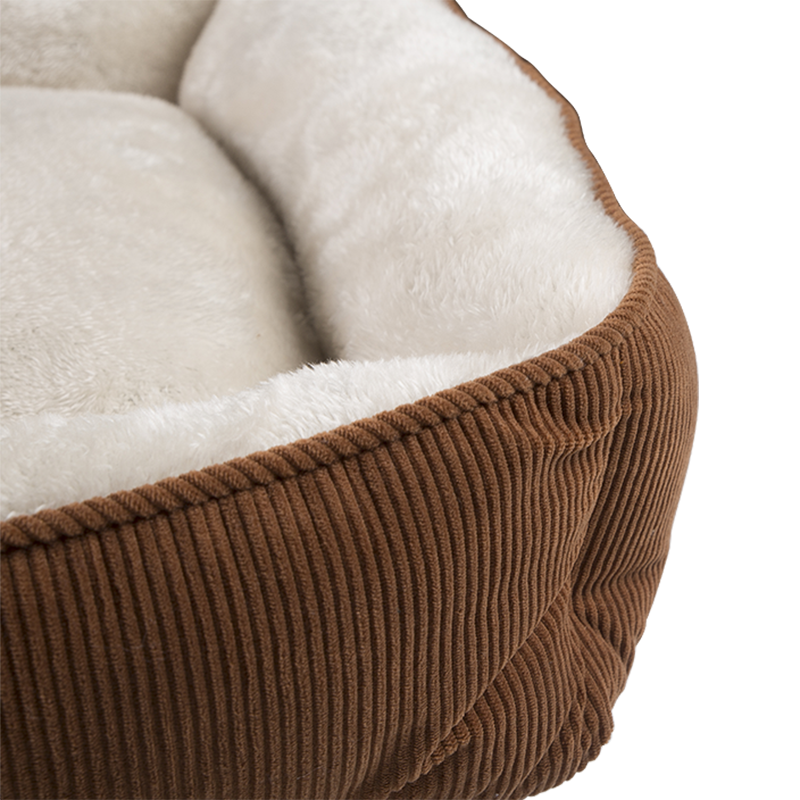 Cama para mascotas HY-03 de pana rectangular Abrazar la cueva